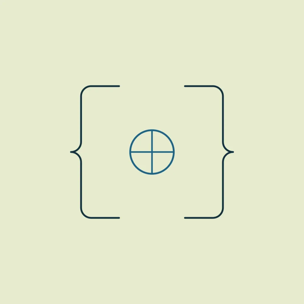 Two brackets holding a shared core between them
