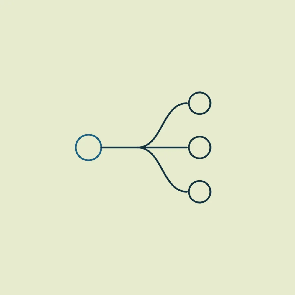 One point opening into three separate ends