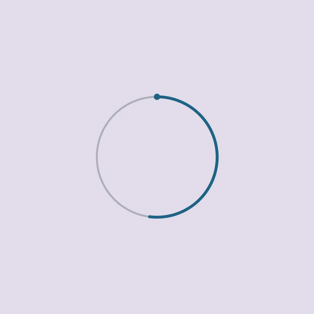 A ring with just over half its circumference marked out