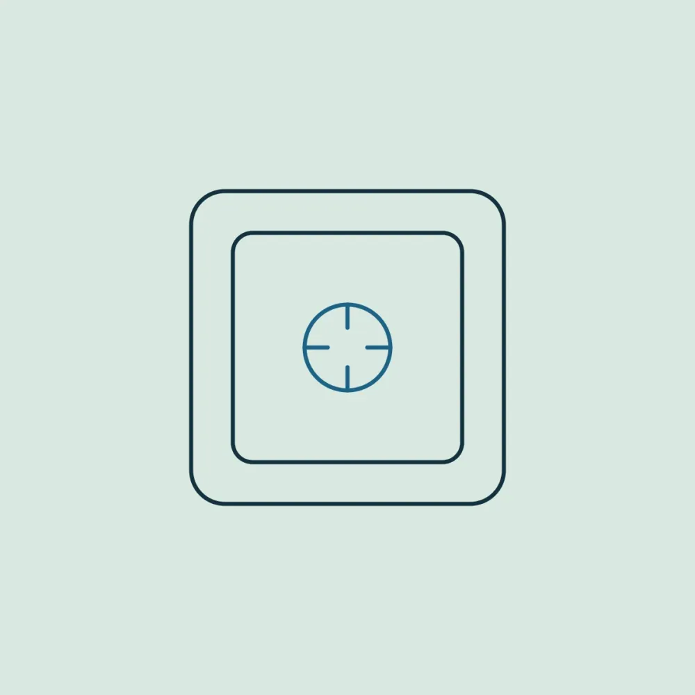 A closed strongbox with a central dial