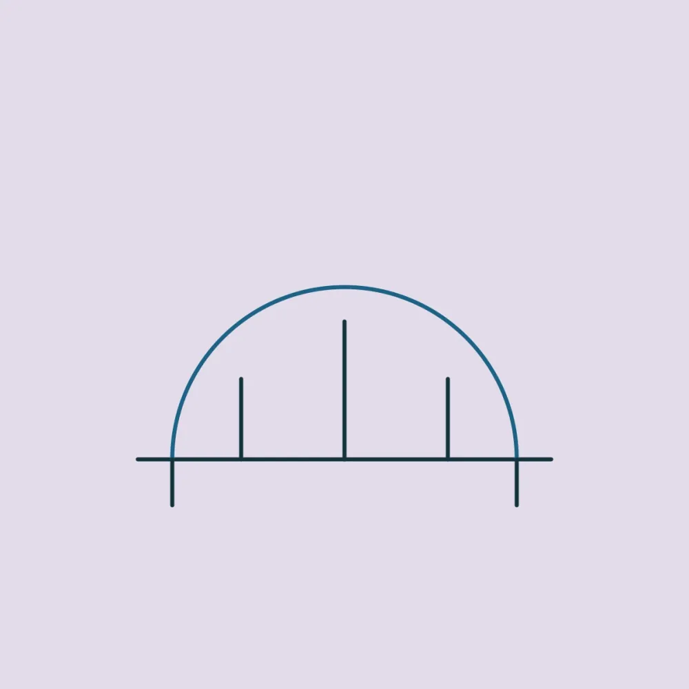 A single-arch bridge standing on its deck
