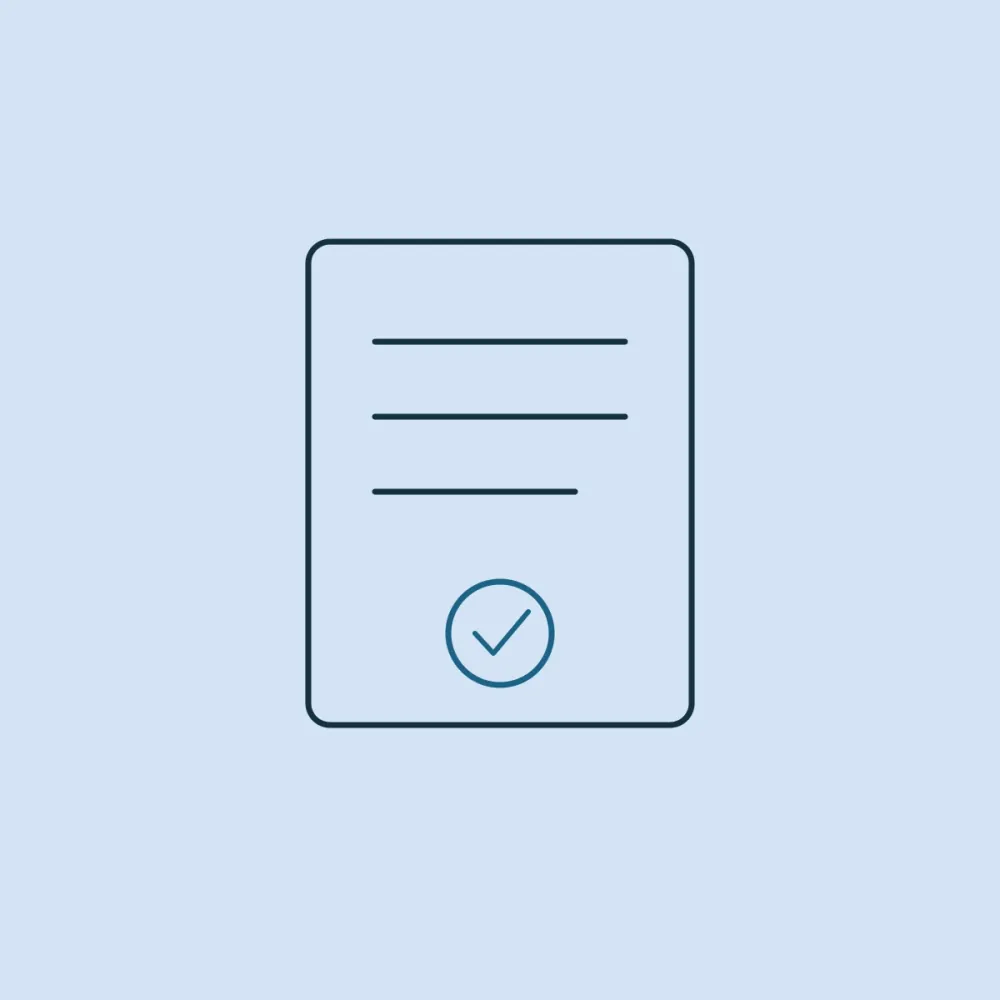 A document carrying a checked seal