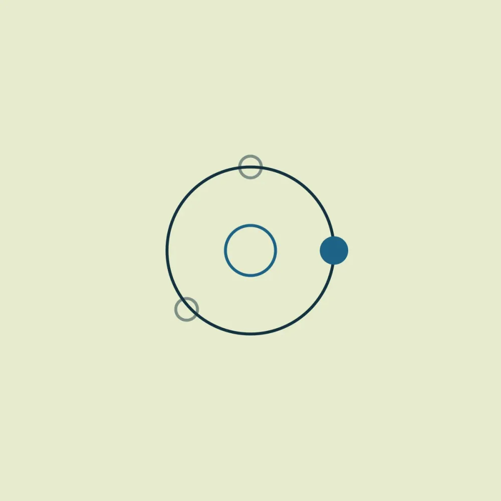 A single ring with one marker travelling its edge